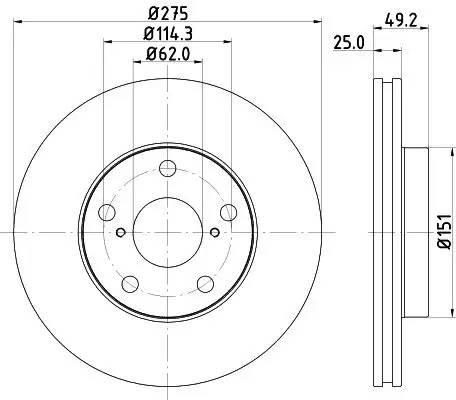 Bremsscheibe HELLA PAGID 8DD 355 118-691 Bild Bremsscheibe HELLA PAGID 8DD 355 118-691