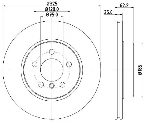 Bremsscheibe Vorderachse HELLA PAGID 8DD 355 128-481 Bild Bremsscheibe Vorderachse HELLA PAGID 8DD 355 128-481