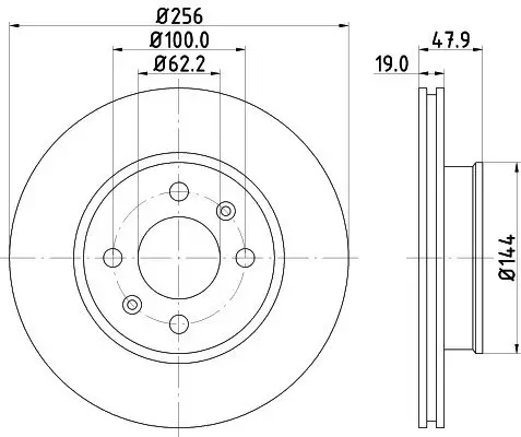 Bremsscheibe HELLA PAGID 8DD 355 112-471 Bild Bremsscheibe HELLA PAGID 8DD 355 112-471
