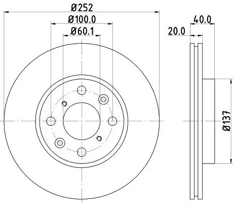 Bremsscheibe HELLA PAGID 8DD 355 112-981 Bild Bremsscheibe HELLA PAGID 8DD 355 112-981