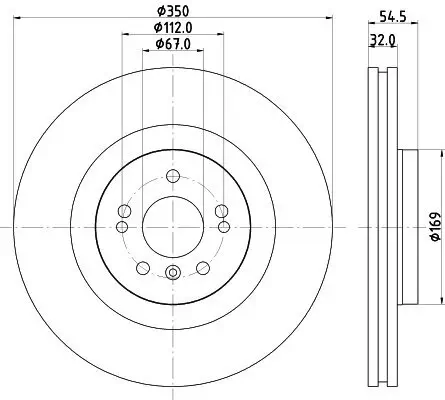 Bremsscheibe Vorderachse HELLA PAGID 8DD 355 128-591 Bild Bremsscheibe Vorderachse HELLA PAGID 8DD 355 128-591