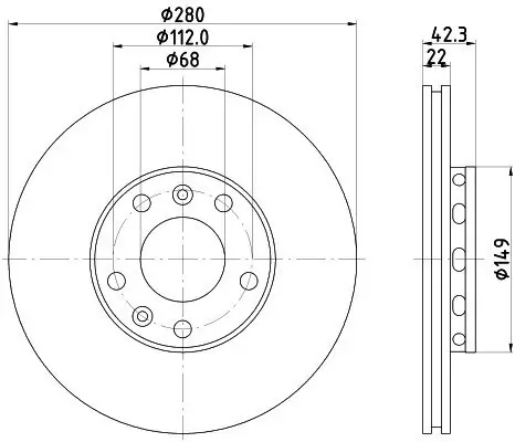 Bremsscheibe HELLA PAGID 8DD 355 113-321