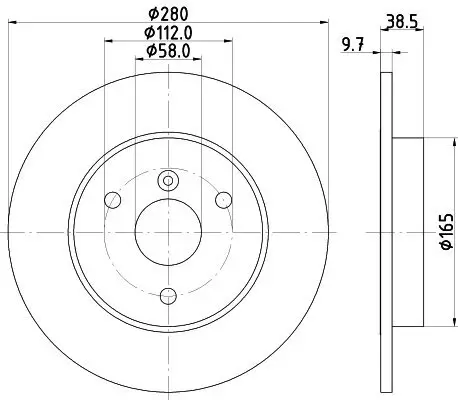 Bremsscheibe Vorderachse HELLA PAGID 8DD 355 113-561 Bild Bremsscheibe Vorderachse HELLA PAGID 8DD 355 113-561