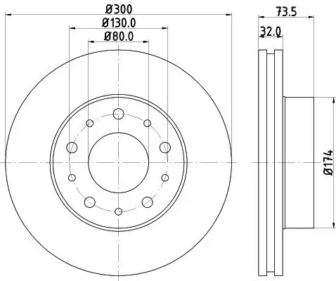 Bremsscheibe HELLA PAGID 8DD 355 125-261 Bild Bremsscheibe HELLA PAGID 8DD 355 125-261