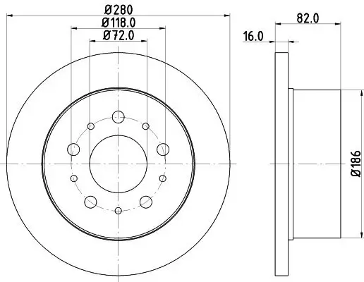 Bremsscheibe HELLA PAGID 8DD 355 113-711 Bild Bremsscheibe HELLA PAGID 8DD 355 113-711