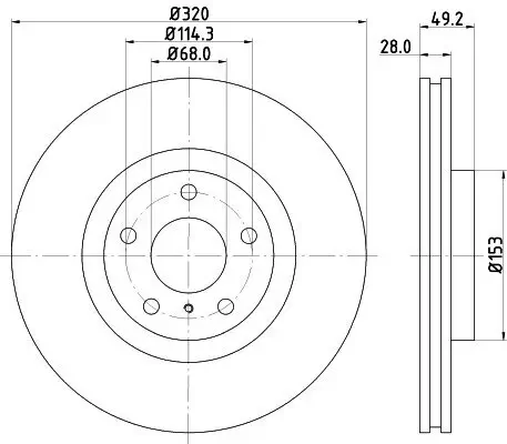 Bremsscheibe Vorderachse HELLA PAGID 8DD 355 128-771 Bild Bremsscheibe Vorderachse HELLA PAGID 8DD 355 128-771
