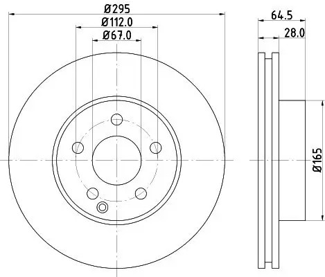 Bremsscheibe HELLA PAGID 8DD 355 128-781 Bild Bremsscheibe HELLA PAGID 8DD 355 128-781