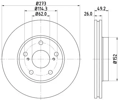 Bremsscheibe HELLA PAGID 8DD 355 118-951 Bild Bremsscheibe HELLA PAGID 8DD 355 118-951