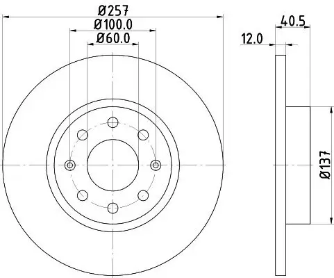 Bremsscheibe Vorderachse HELLA PAGID 8DD 355 114-351 Bild Bremsscheibe Vorderachse HELLA PAGID 8DD 355 114-351