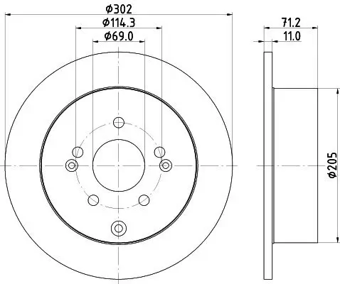 Bremsscheibe HELLA PAGID 8DD 355 119-051 Bild Bremsscheibe HELLA PAGID 8DD 355 119-051