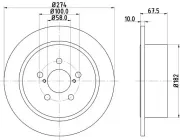 Bremsscheibe Hinterachse HELLA PAGID 8DD 355 114-641