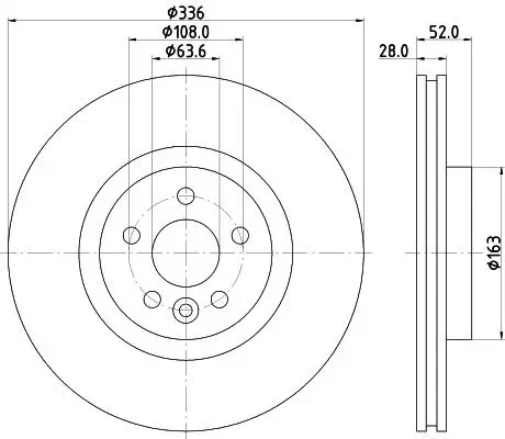 Bremsscheibe Vorderachse HELLA PAGID 8DD 355 119-131 Bild Bremsscheibe Vorderachse HELLA PAGID 8DD 355 119-131