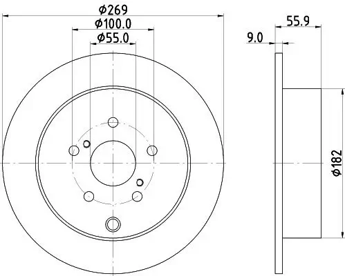 Bremsscheibe HELLA PAGID 8DD 355 114-891 Bild Bremsscheibe HELLA PAGID 8DD 355 114-891