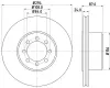 Bremsscheibe Hinterachse HELLA PAGID 8DD 355 117-481 Bild Bremsscheibe Hinterachse HELLA PAGID 8DD 355 117-481