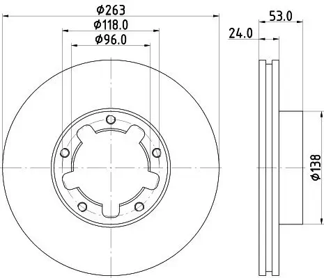 Bremsscheibe HELLA PAGID 8DD 355 115-221 Bild Bremsscheibe HELLA PAGID 8DD 355 115-221