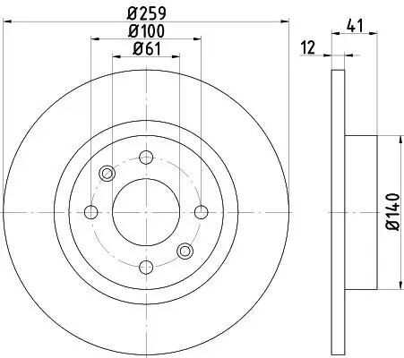 Bremsscheibe Vorderachse HELLA PAGID 8DD 355 115-271 Bild Bremsscheibe Vorderachse HELLA PAGID 8DD 355 115-271
