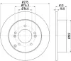 Bremsscheibe Hinterachse HELLA PAGID 8DD 355 115-991 Bild Bremsscheibe Hinterachse HELLA PAGID 8DD 355 115-991