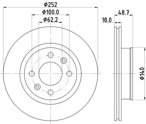 Bremsscheibe HELLA PAGID 8DD 355 116-201 Bild Bremsscheibe HELLA PAGID 8DD 355 116-201