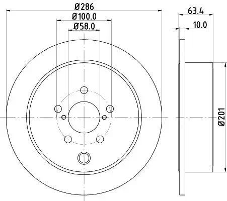 Bremsscheibe HELLA PAGID 8DD 355 116-421 Bild Bremsscheibe HELLA PAGID 8DD 355 116-421