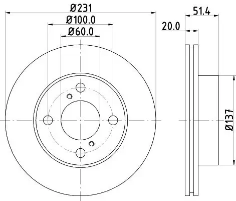 Bremsscheibe HELLA PAGID 8DD 355 116-501 Bild Bremsscheibe HELLA PAGID 8DD 355 116-501