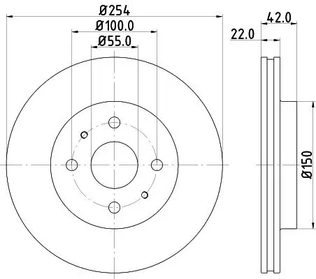 Bremsscheibe Vorderachse HELLA PAGID 8DD 355 116-541 Bild Bremsscheibe Vorderachse HELLA PAGID 8DD 355 116-541