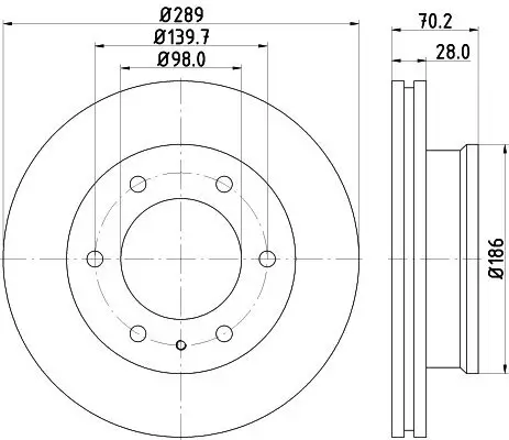 Bremsscheibe HELLA PAGID 8DD 355 129-181 Bild Bremsscheibe HELLA PAGID 8DD 355 129-181