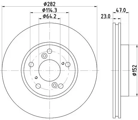 Bremsscheibe Vorderachse HELLA PAGID 8DD 355 117-081 Bild Bremsscheibe Vorderachse HELLA PAGID 8DD 355 117-081