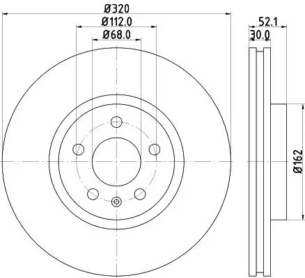 Bremsscheibe Vorderachse HELLA PAGID 8DD 355 117-191