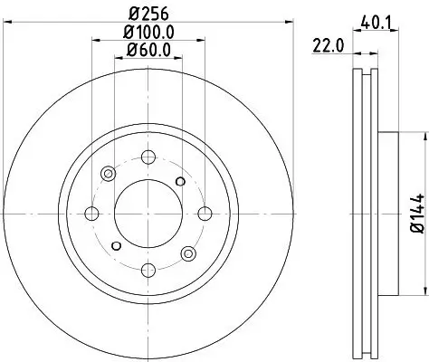 Bremsscheibe Vorderachse HELLA PAGID 8DD 355 117-371 Bild Bremsscheibe Vorderachse HELLA PAGID 8DD 355 117-371
