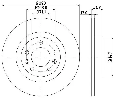Bremsscheibe HELLA PAGID 8DD 355 117-991 Bild Bremsscheibe HELLA PAGID 8DD 355 117-991