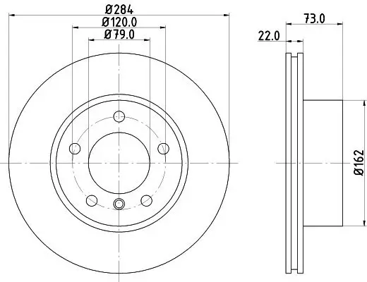 Bremsscheibe HELLA PAGID 8DD 355 118-031