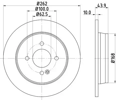 Bremsscheibe Hinterachse HELLA PAGID 8DD 355 118-501 Bild Bremsscheibe Hinterachse HELLA PAGID 8DD 355 118-501