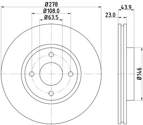 Bremsscheibe HELLA PAGID 8DD 355 118-181 Bild Bremsscheibe HELLA PAGID 8DD 355 118-181