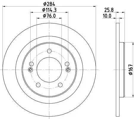 Bremsscheibe Hinterachse HELLA PAGID 8DD 355 118-361 Bild Bremsscheibe Hinterachse HELLA PAGID 8DD 355 118-361