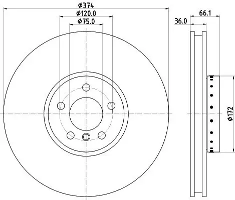 Bremsscheibe Vorderachse rechts HELLA PAGID 8DD 355 120-711 Bild Bremsscheibe Vorderachse rechts HELLA PAGID 8DD 355 120-711