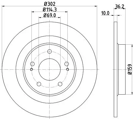 Bremsscheibe HELLA PAGID 8DD 355 120-431 Bild Bremsscheibe HELLA PAGID 8DD 355 120-431