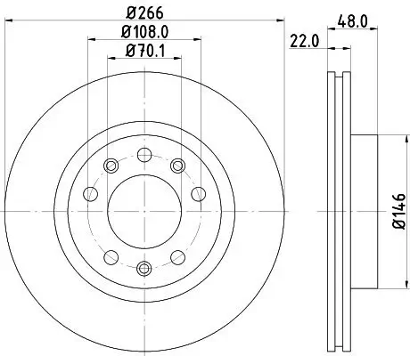 Bremsscheibe HELLA PAGID 8DD 355 120-541 Bild Bremsscheibe HELLA PAGID 8DD 355 120-541