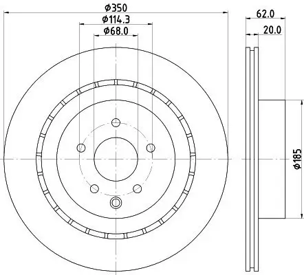 Bremsscheibe Hinterachse HELLA PAGID 8DD 355 122-261 Bild Bremsscheibe Hinterachse HELLA PAGID 8DD 355 122-261