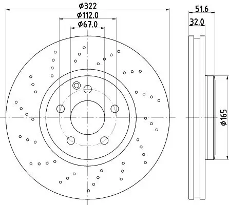 Bremsscheibe HELLA PAGID 8DD 355 122-911 Bild Bremsscheibe HELLA PAGID 8DD 355 122-911