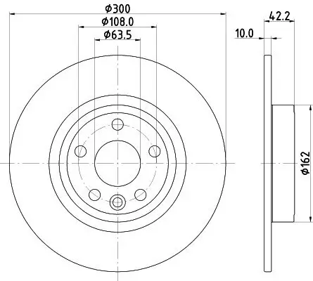 Bremsscheibe HELLA PAGID 8DD 355 126-721 Bild Bremsscheibe HELLA PAGID 8DD 355 126-721