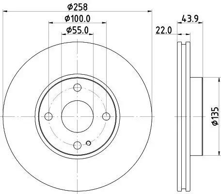 Bremsscheibe HELLA PAGID 8DD 355 131-821 Bild Bremsscheibe HELLA PAGID 8DD 355 131-821