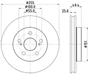 Bremsscheibe HELLA PAGID 8DD 355 131-911