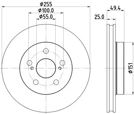 Bremsscheibe HELLA PAGID 8DD 355 131-911 Bild Bremsscheibe HELLA PAGID 8DD 355 131-911