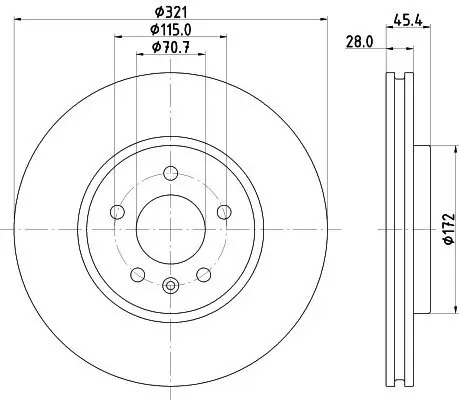 Bremsscheibe HELLA PAGID 8DD 355 132-171