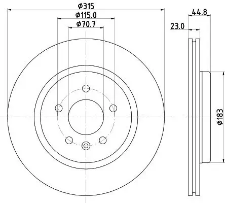 Bremsscheibe HELLA PAGID 8DD 355 132-181 Bild Bremsscheibe HELLA PAGID 8DD 355 132-181