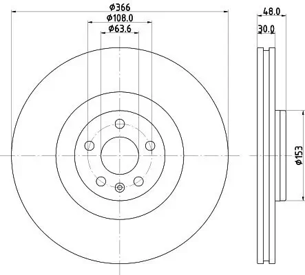 Bremsscheibe Vorderachse HELLA PAGID 8DD 355 132-411 Bild Bremsscheibe Vorderachse HELLA PAGID 8DD 355 132-411