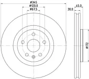 Bremsscheibe HELLA PAGID 8DD 355 132-621