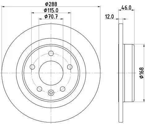 Bremsscheibe HELLA PAGID 8DD 355 132-631 Bild Bremsscheibe HELLA PAGID 8DD 355 132-631