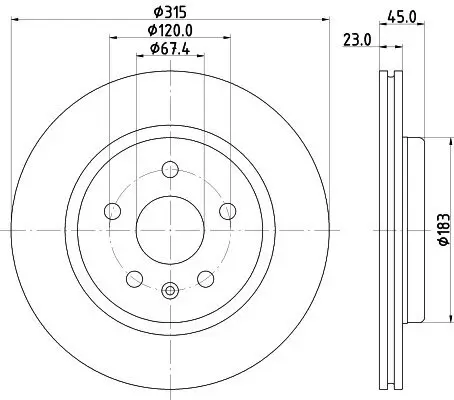 Bremsscheibe Hinterachse HELLA PAGID 8DD 355 132-751 Bild Bremsscheibe Hinterachse HELLA PAGID 8DD 355 132-751