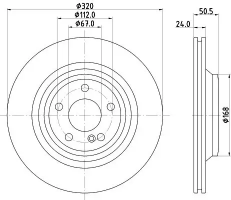 Bremsscheibe Hinterachse HELLA PAGID 8DD 355 133-251 Bild Bremsscheibe Hinterachse HELLA PAGID 8DD 355 133-251